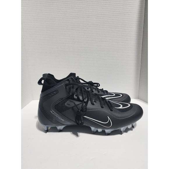 Nike Alpha Huarache 8 Elite LAX Lacrosse Cleats BLACK SMOKE CW4440-011 Men Sz 9 - Picture 2 of 10